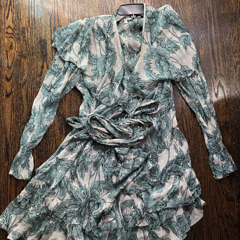 DVF gauzy wrap dress (M)